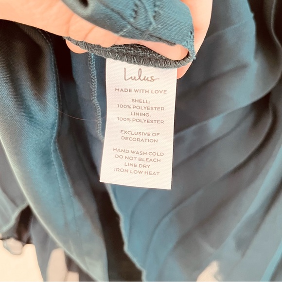 Lulu’s Emerald Green Tie-Strap Pleated Midi Dress Emerald Green XS - Picture 10 of 16